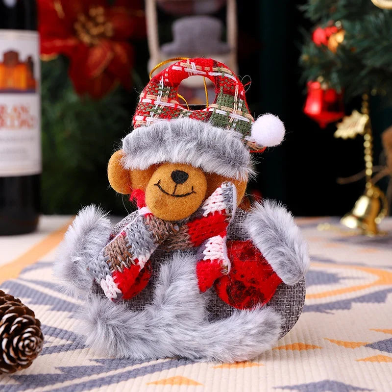 Reindeer Tabletop Figure Felt & Plush Festive Scarf