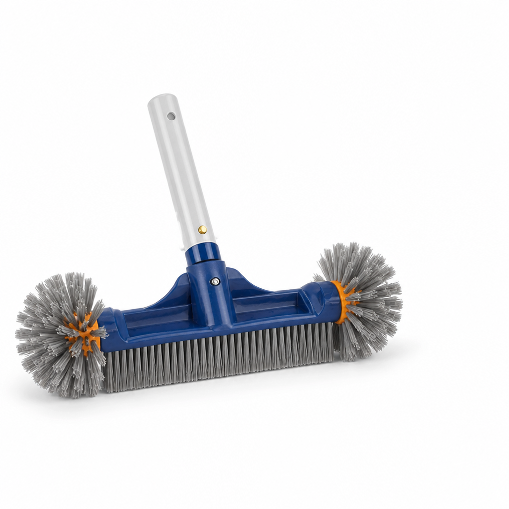 Reinforced Aluminum & Rounded Nylon Pool Brush (Safe for Vinyl Liners)