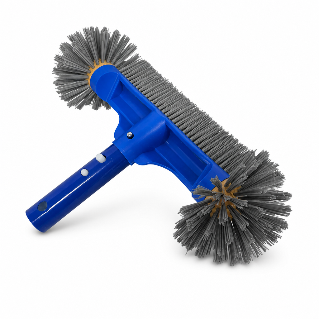 Reinforced Aluminum & Rounded Nylon Pool Brush (Safe for Vinyl Liners)
