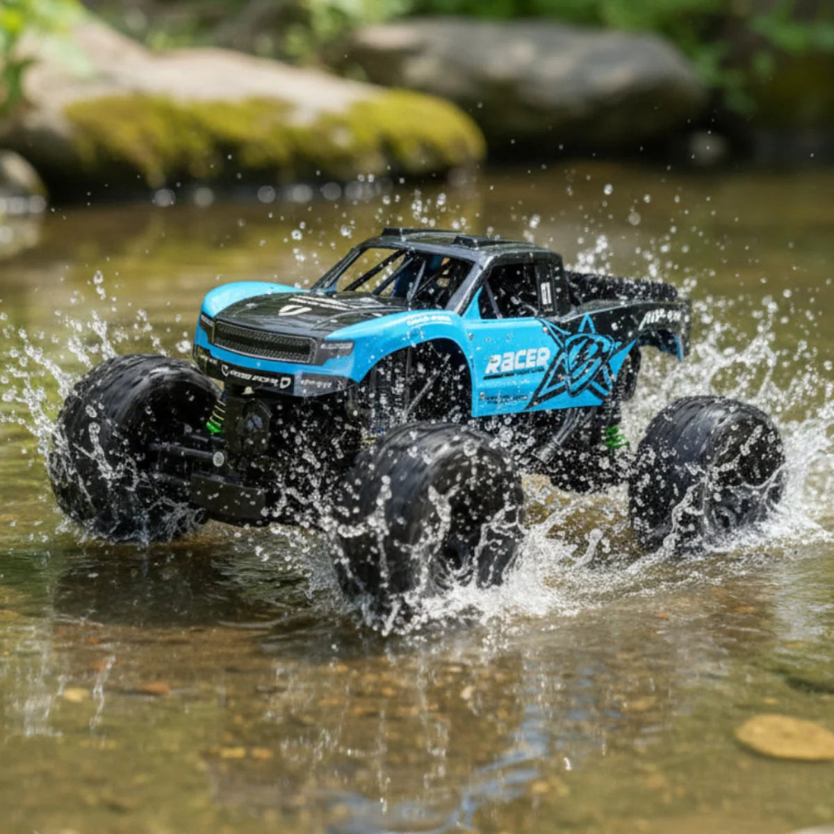 Remote Control Monster Truck Amphibious Four-Wheel Drive IP66 Water-Resistant