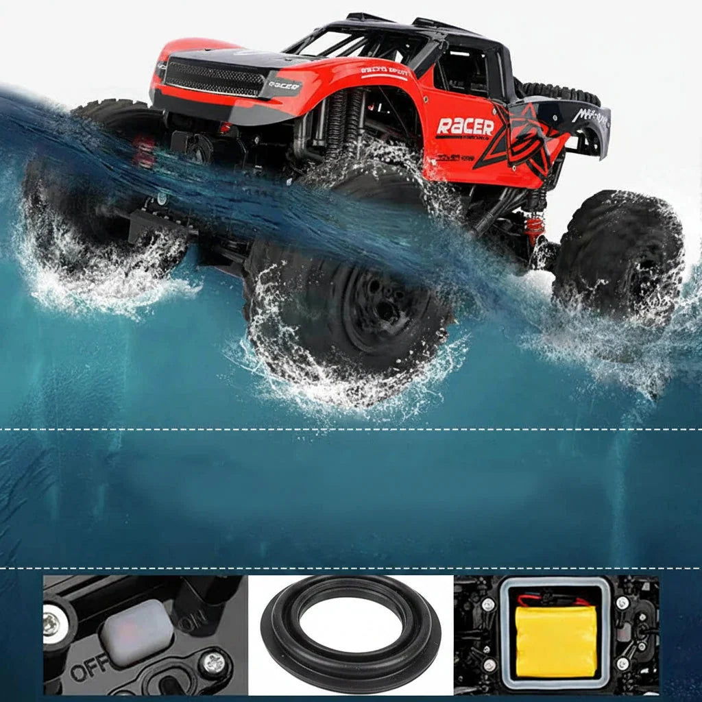 Remote Control Monster Truck Amphibious Four-Wheel Drive IP66 Water-Resistant