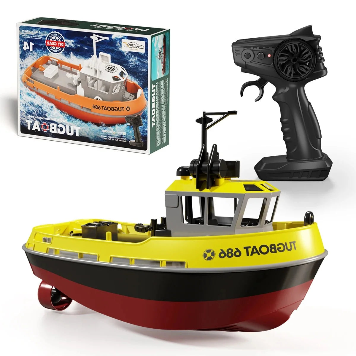 Remote Control Tugboat Dual Motors & 164 Ft Range