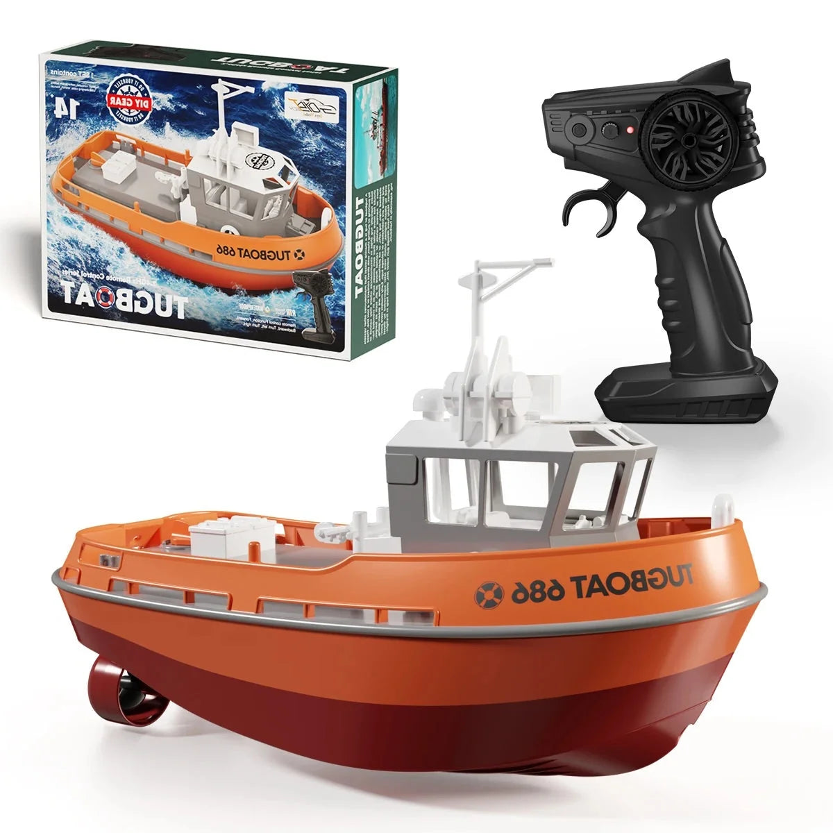 Remote Control Tugboat Dual Motors & 164 Ft Range