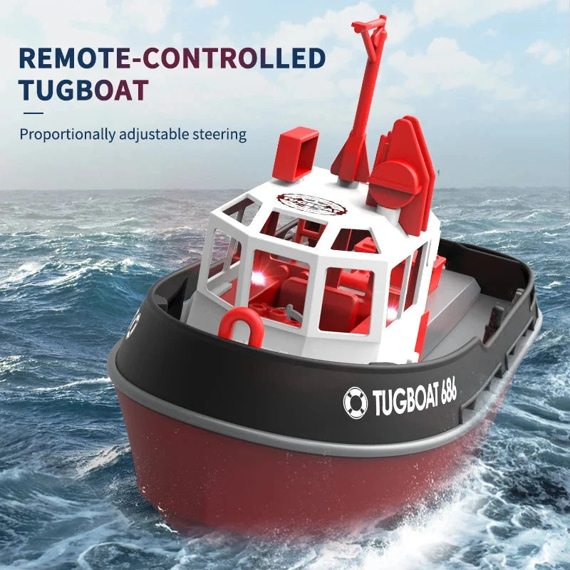 Remote Control Tugboat Dual Motors & 164 Ft Range