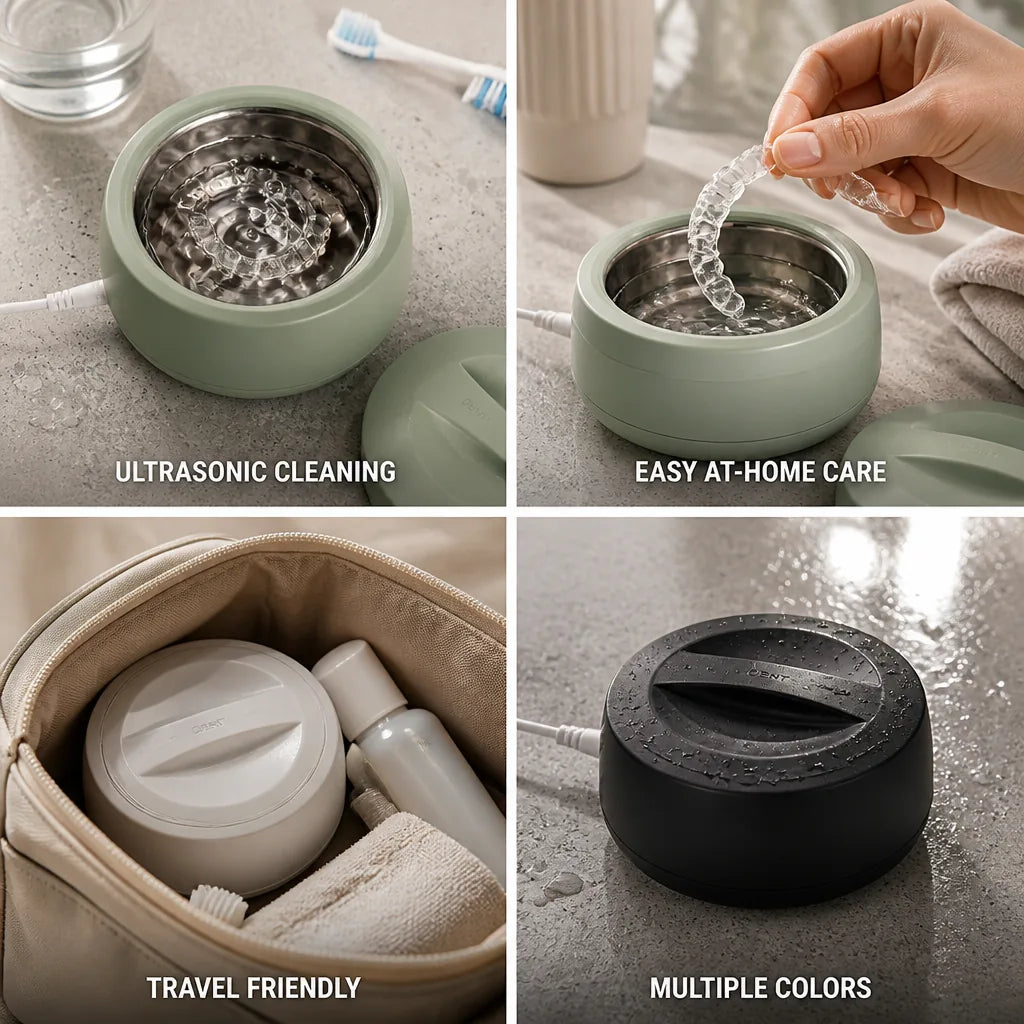 Retainer, Aligner & Mouthguard Cleaner Ultrasonic Travel Size