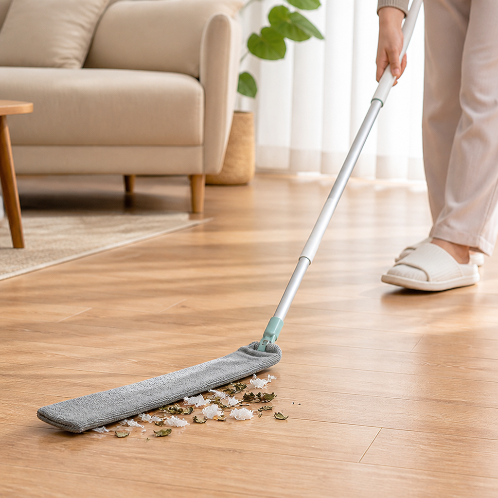 Retractable Foldable Microfiber Duster (Long Handle)