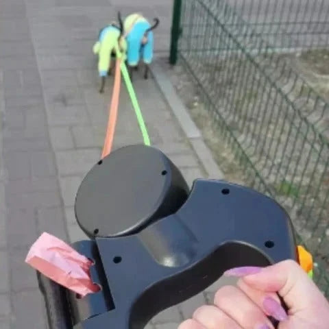 Retractable Leash Dual Anti-Tangle & LED Light
