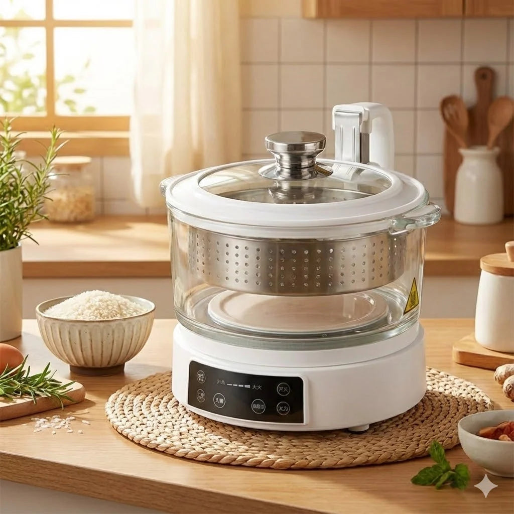 Rice Cooker Low-Starch 3.17 Qt Capacity