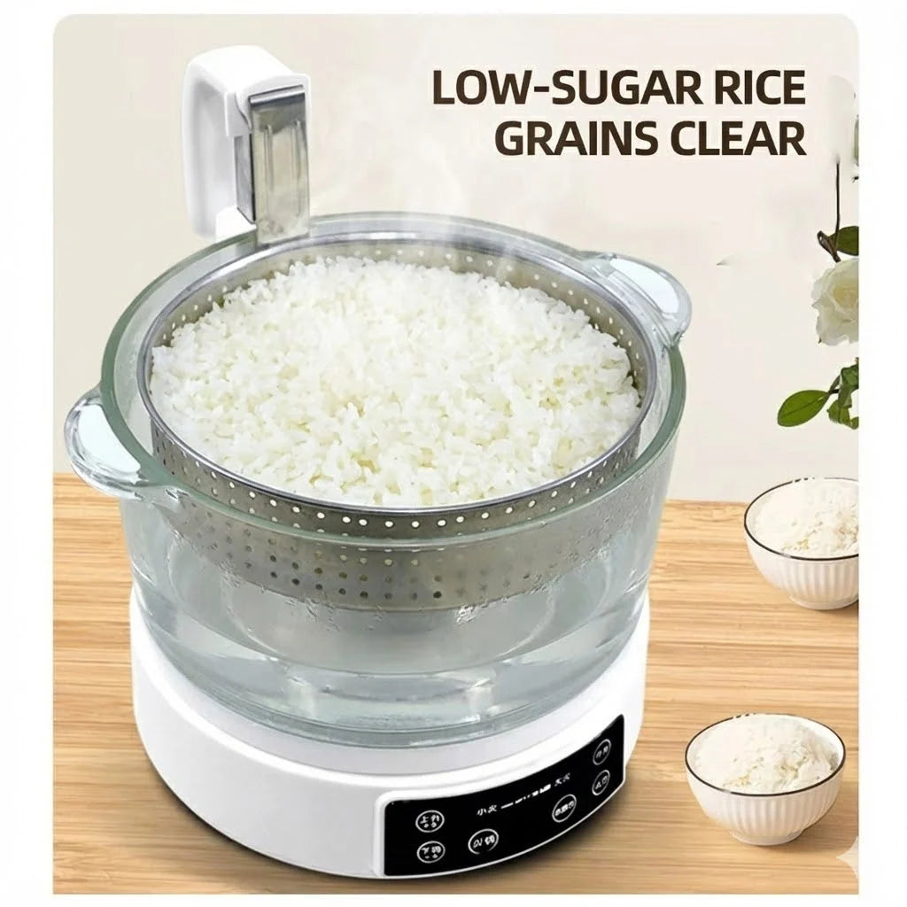 Rice Cooker Low-Starch 3.17 Qt Capacity