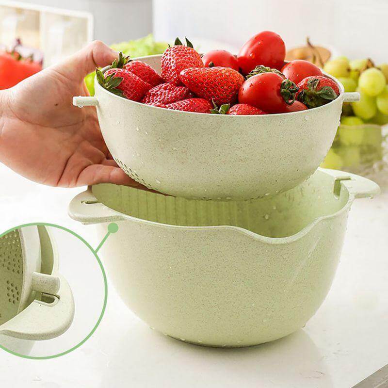 Rice Washing Basket Dense Mesh With Handles