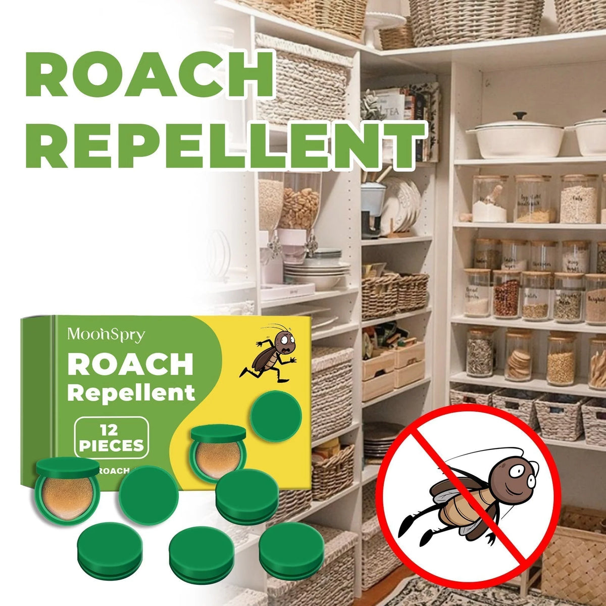 Roach Bait Discs Enclosed Boric Acid Odorless