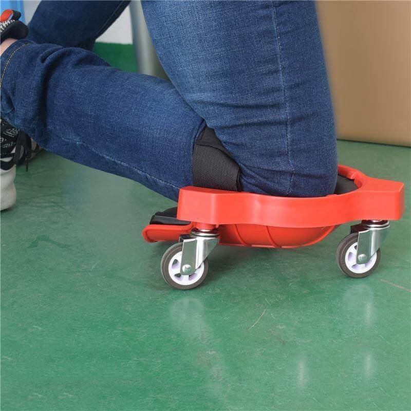 Rolling Knee Pad Foam-Cushioned With Three Swivel Castors
