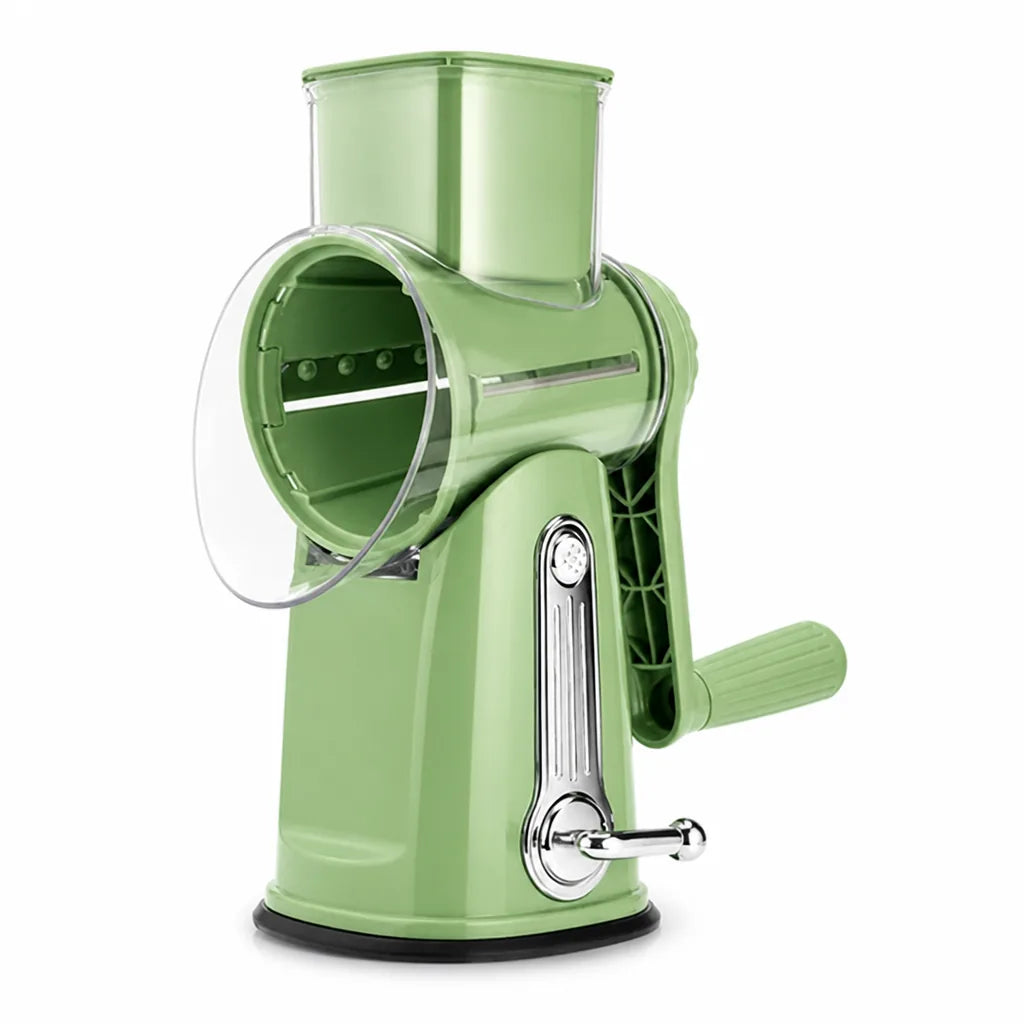 Rotary Grater 5 Interchangeable Stainless Steel Blades Suction Cup