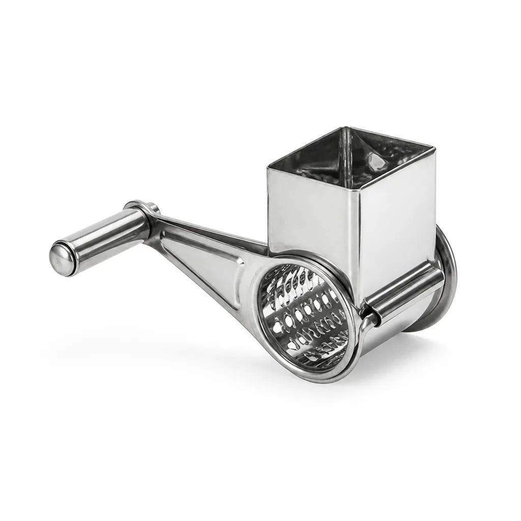 Rotary Grater Stainless Steel Hand Crank Compact