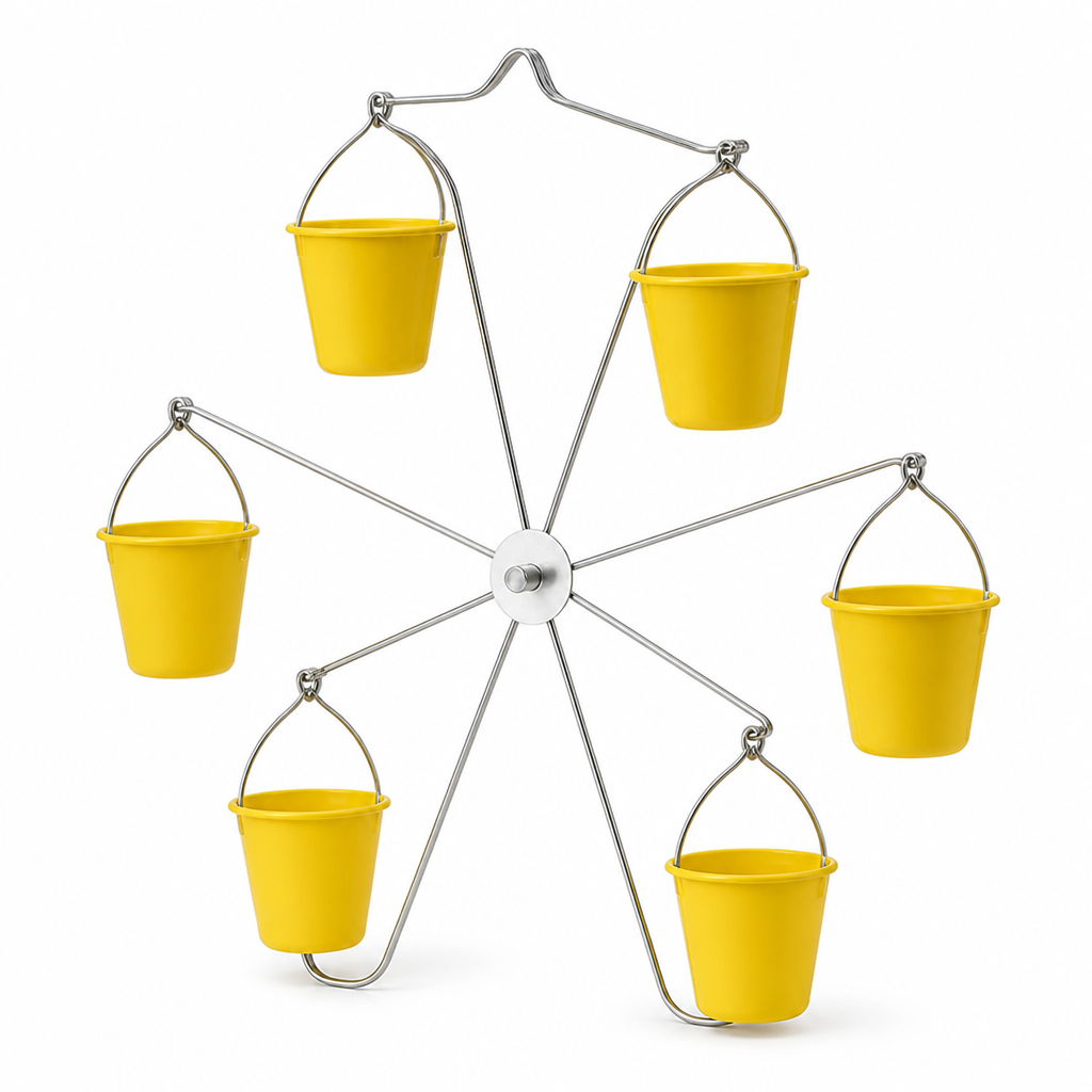 Rotating 6-Compartment Weatherproof Bird Feeder (Hanging)