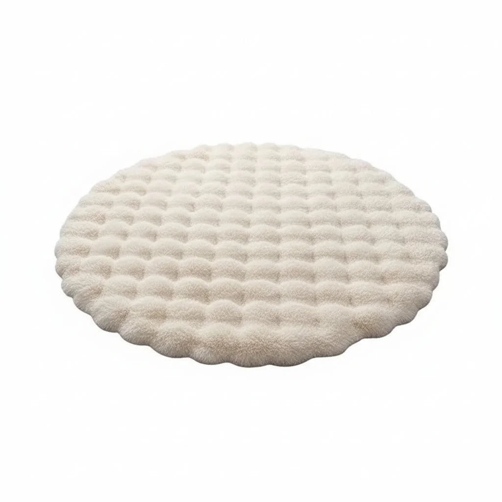 Round Rug Soft Polyester Machine Washable