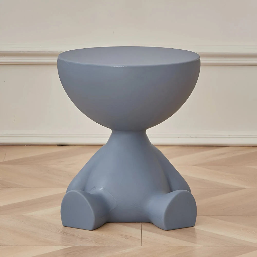Round Side Table Low Modern Profile No Sharp Corners
