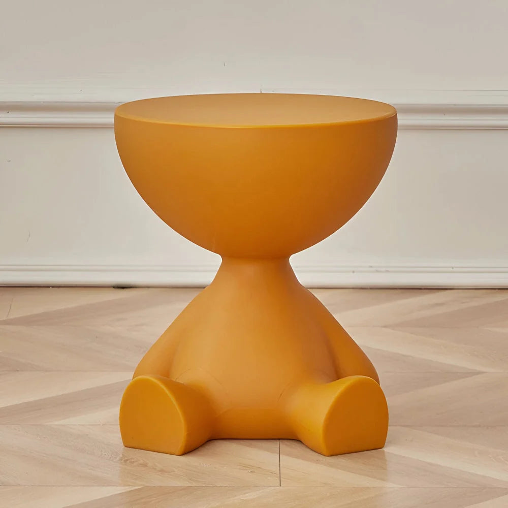 Round Side Table Low Modern Profile No Sharp Corners