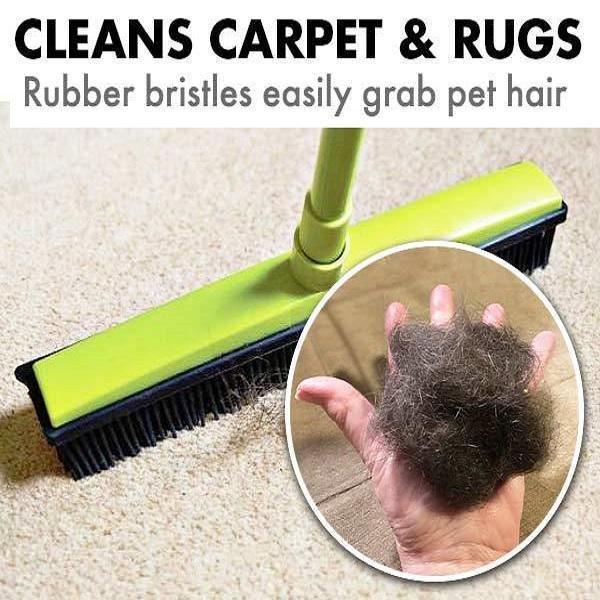 Rubber Broom Natural Rubber Head Squeegee Telescopic 60 Inch