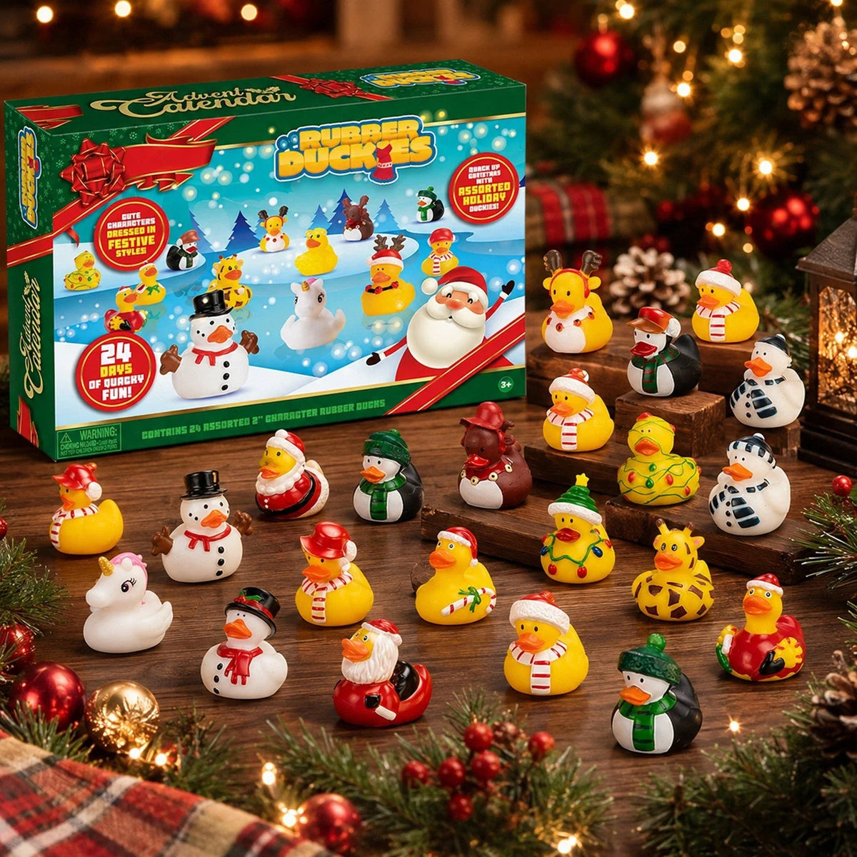 Rubber Duck Advent Calendar Floating Squirting Set of 24
