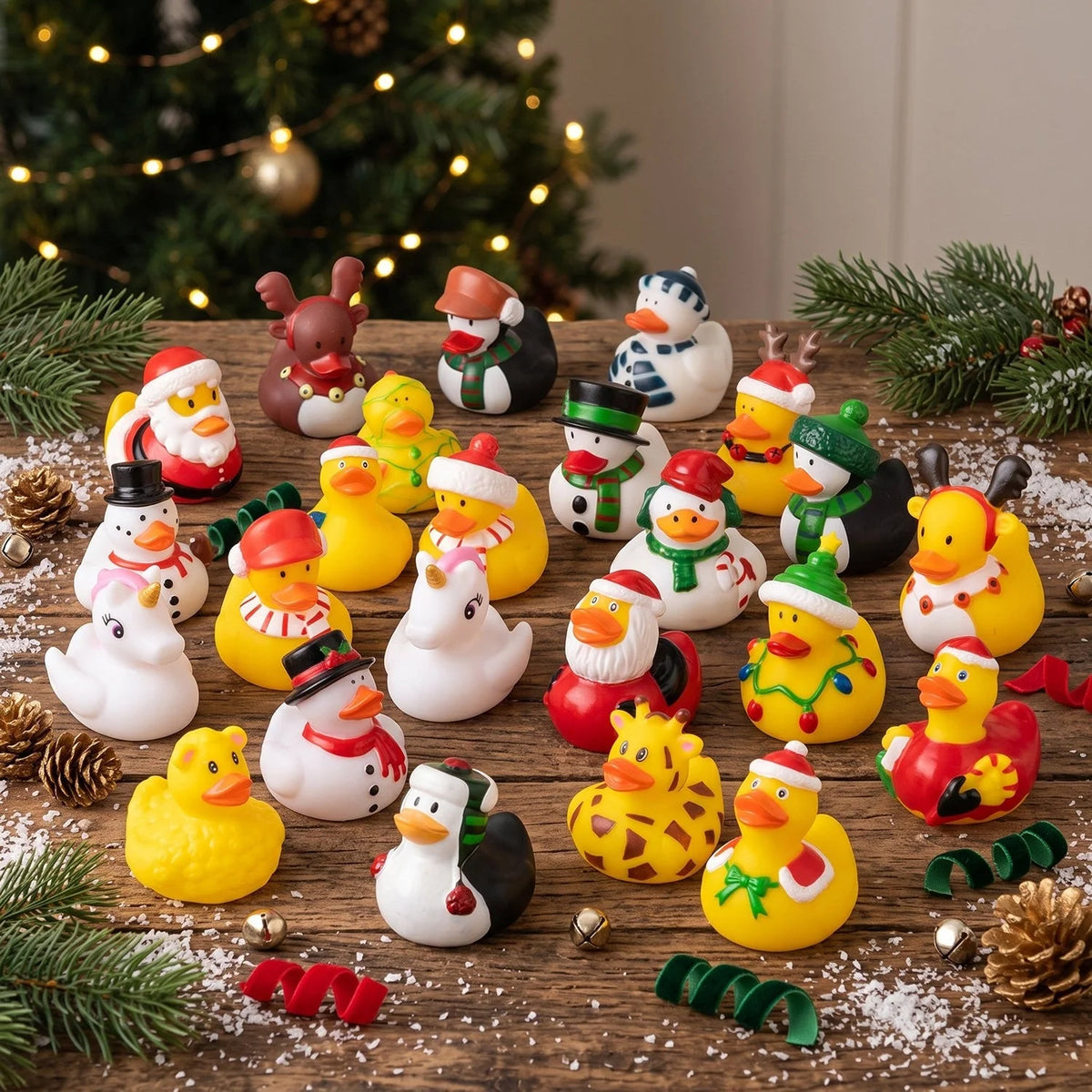 Rubber Duck Advent Calendar Floating Squirting Set of 24