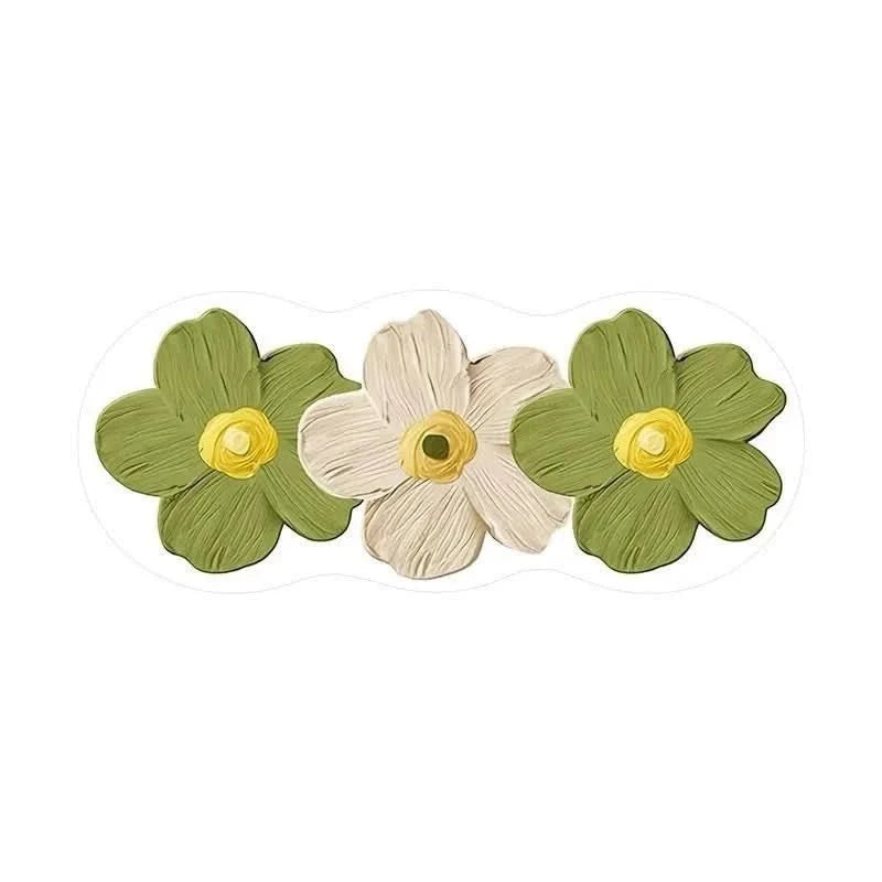 Rug Cashmere-Like Floral Non-Slip Backing
