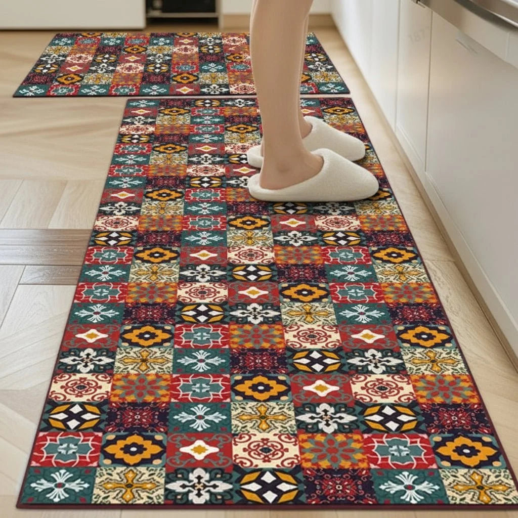 Rug Runner Non-Slip Backing Soft Durable Fabric