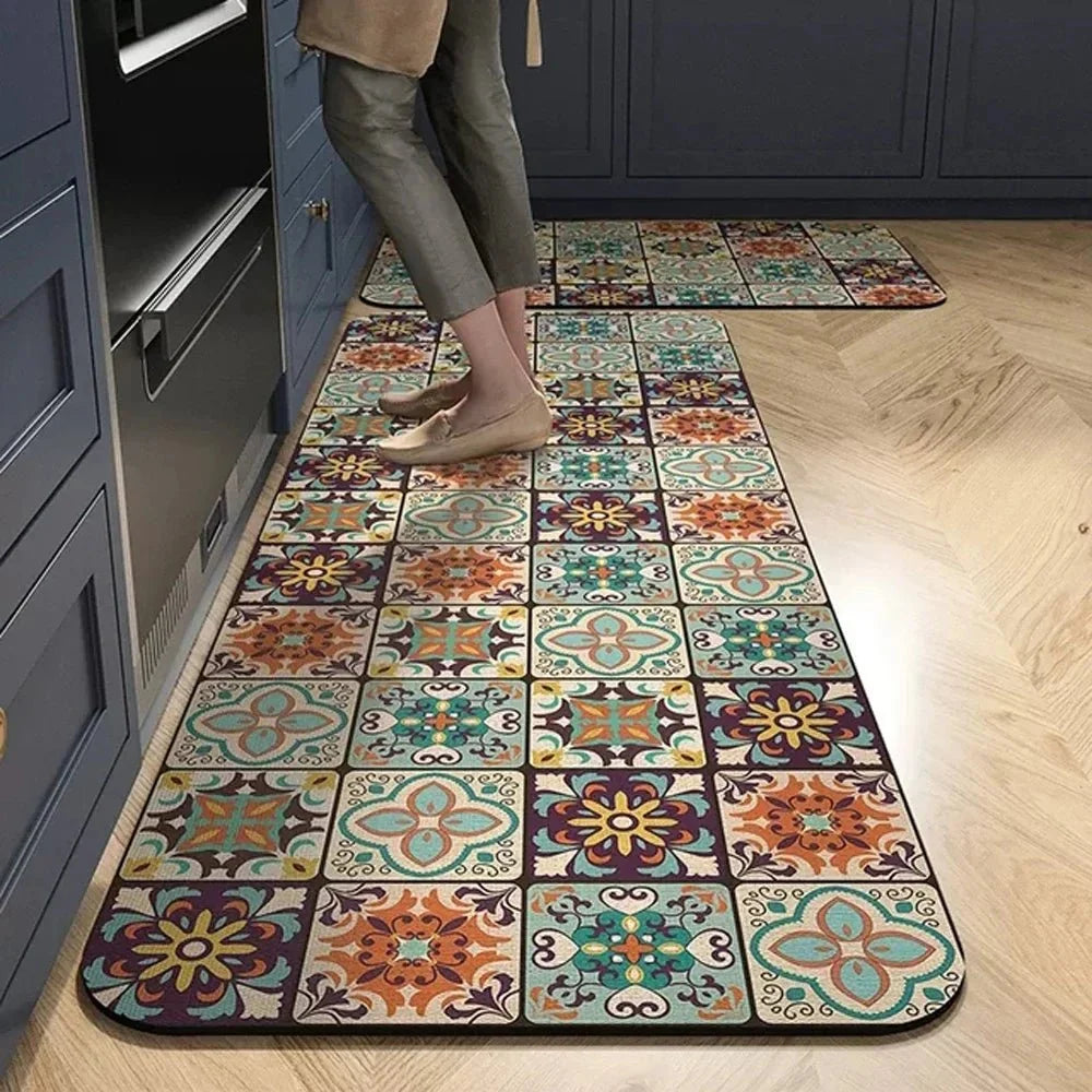 Rug Runner Non-Slip Backing Soft Durable Fabric