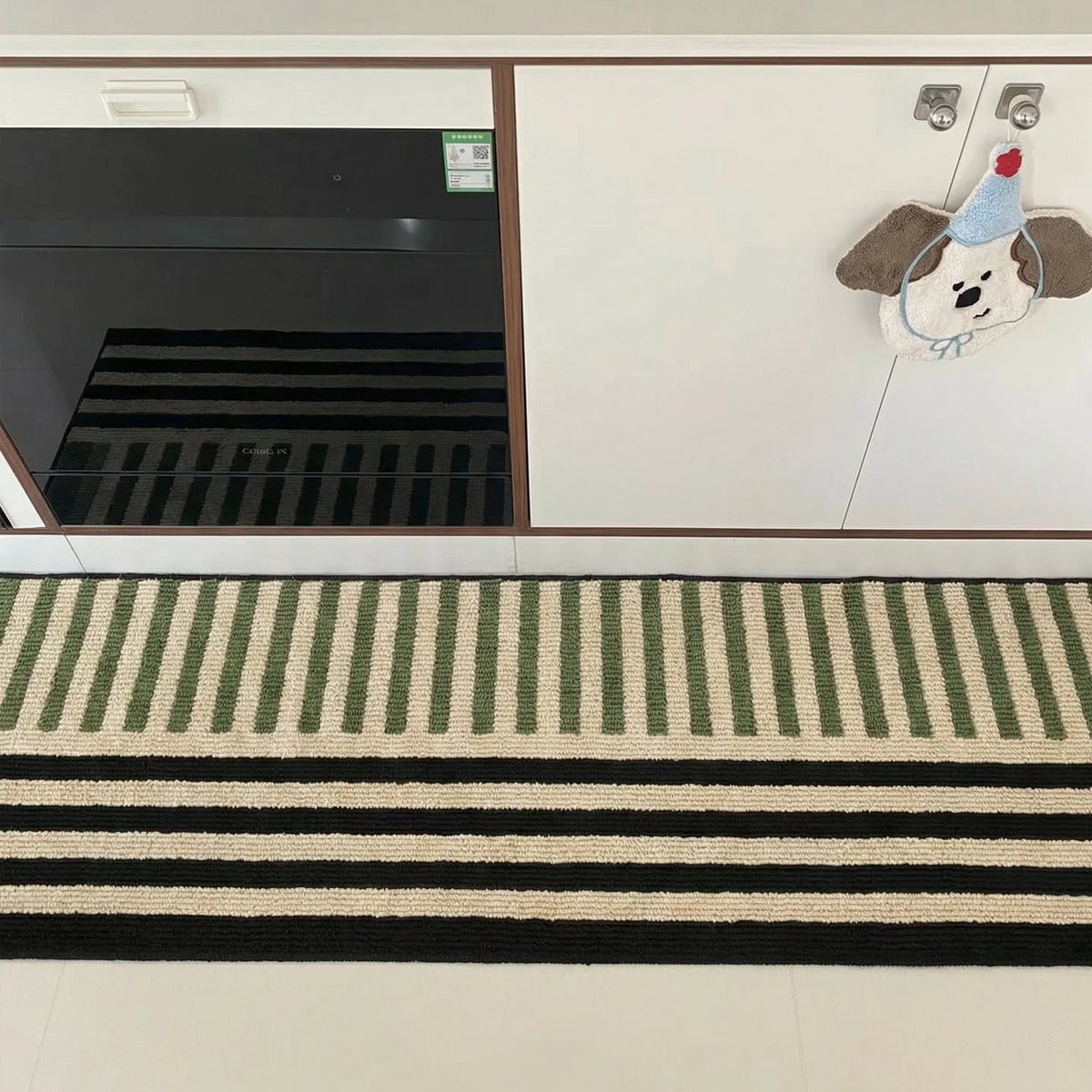 Runner Mat Cushioned Striped Non-Slip