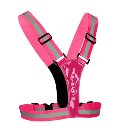 Running Vest LED Lights & Reflective Strips USB Rechargeable