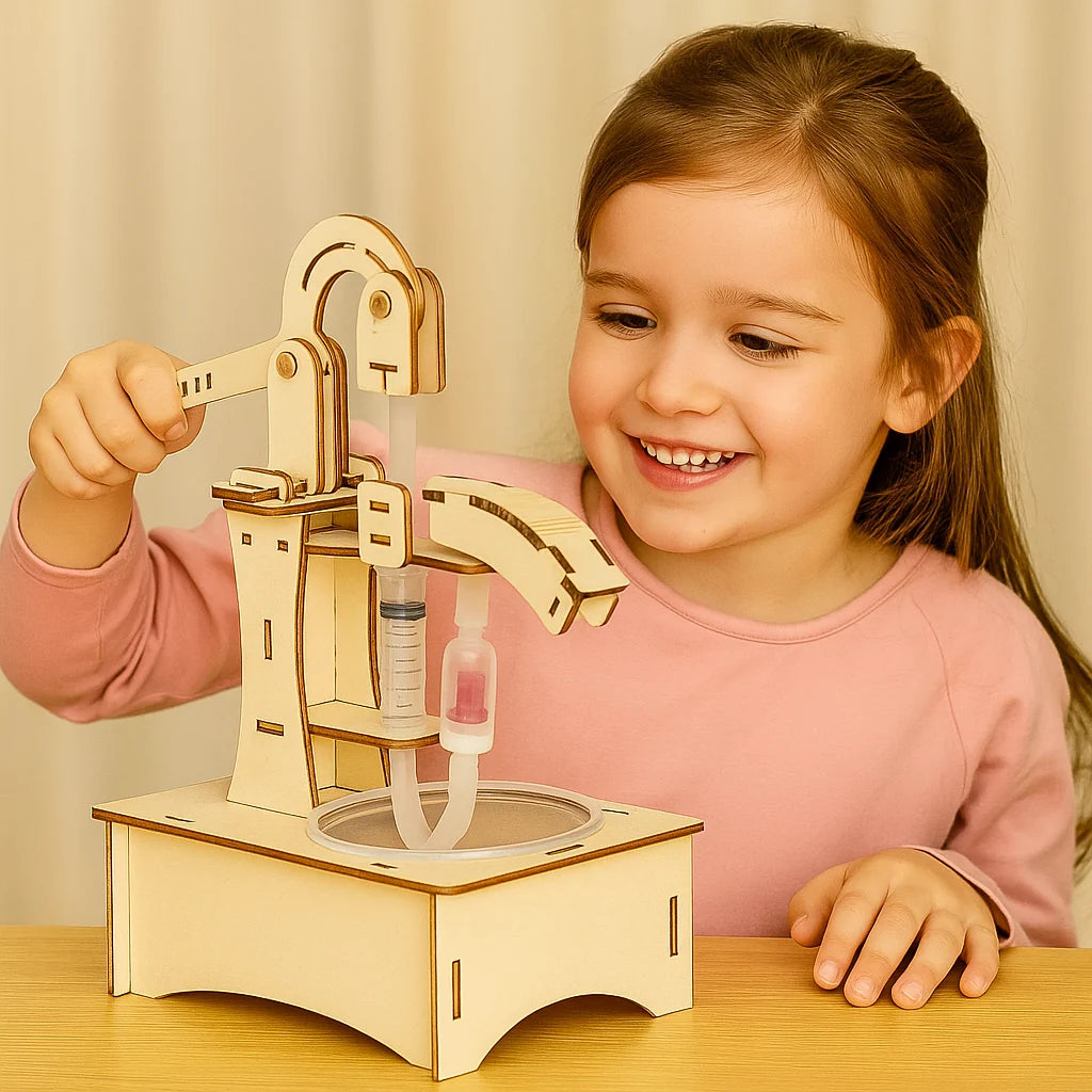 STEM Building Kit Snap-Together Hydraulic Arm & Propeller Plane