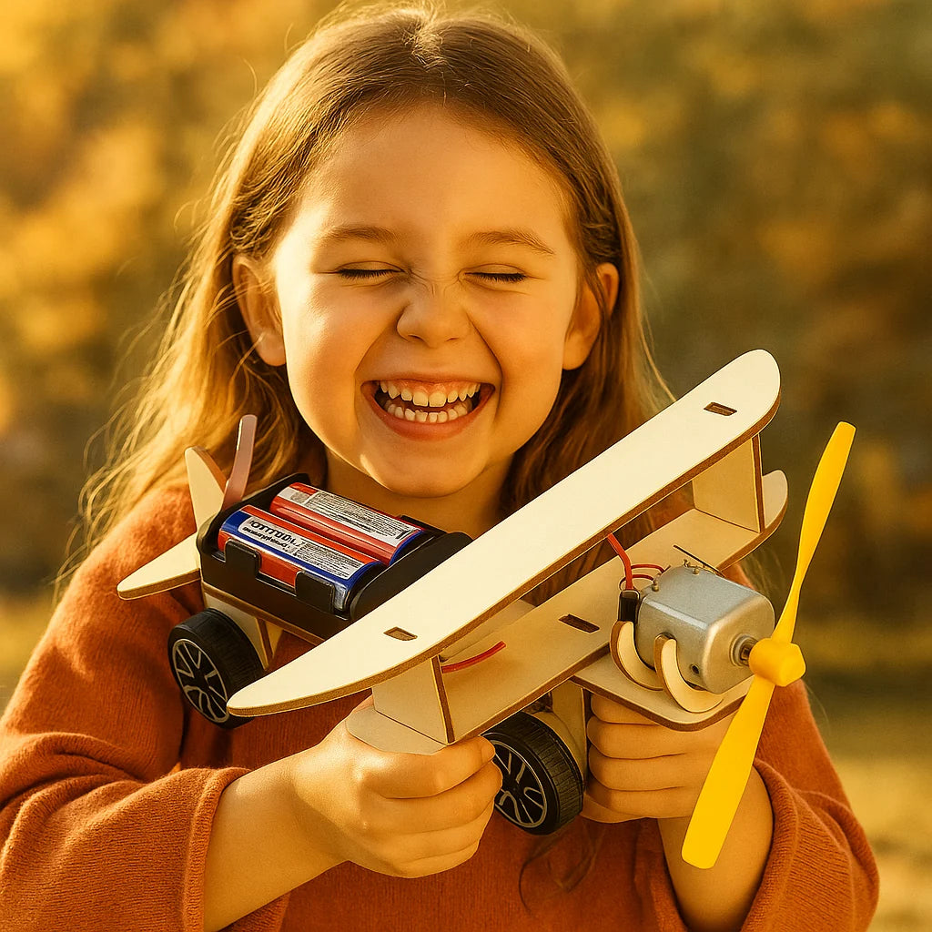STEM Building Kit Snap-Together Hydraulic Arm & Propeller Plane