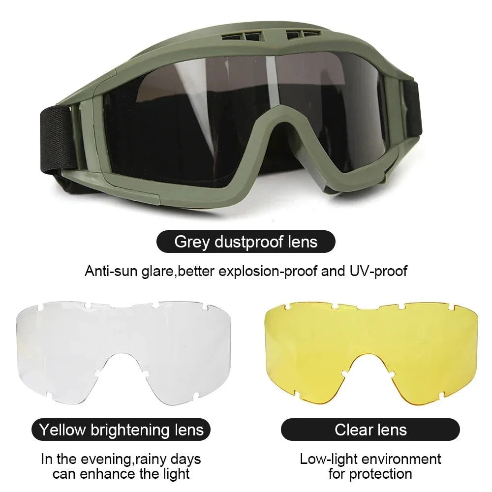 Safety Goggles Impact-Resistant Polycarbonate Lenses Adjustable Strap