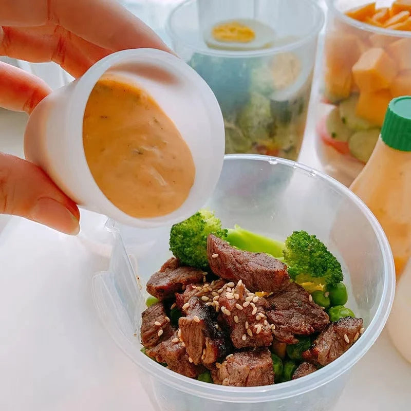 Salad Cup BPA-Free Built-In Fork & Dressing Holder