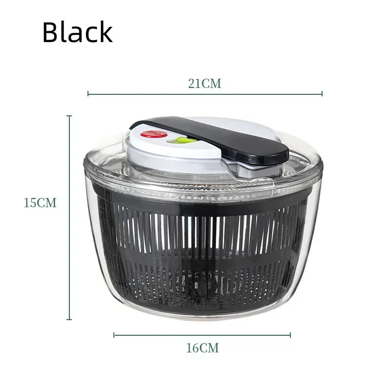 Salad Spinner Manual Spin Dryer 3.17 Qt Capacity