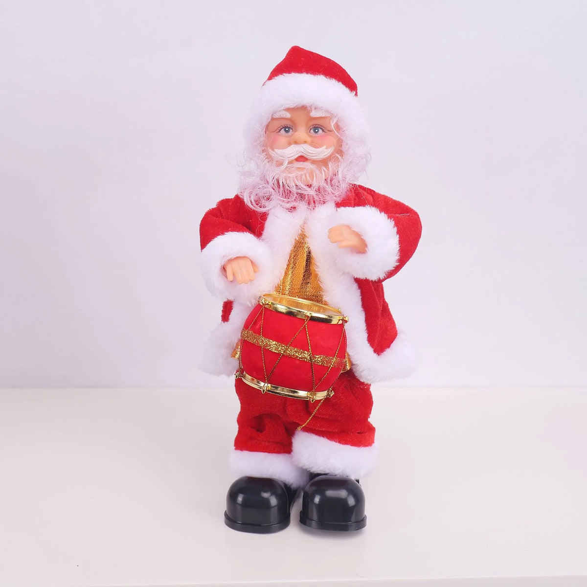 Santa Claus Figurine Hand-Painted Playing Saxophone