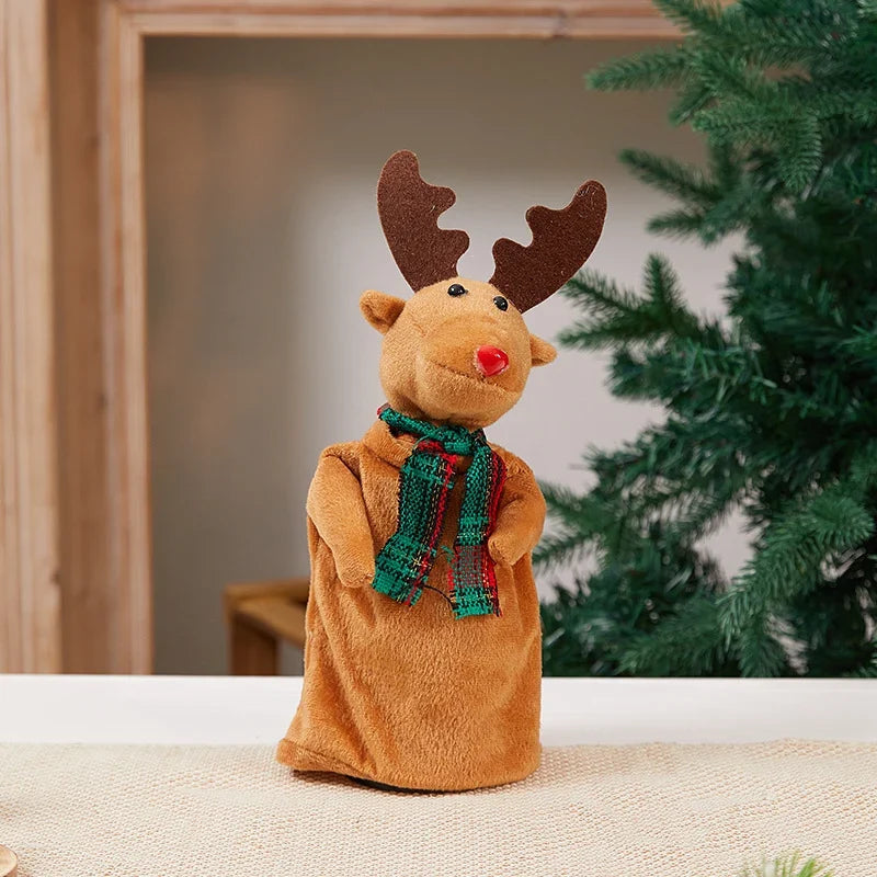 Santa Figure Plush Fabric & Jingle Bells