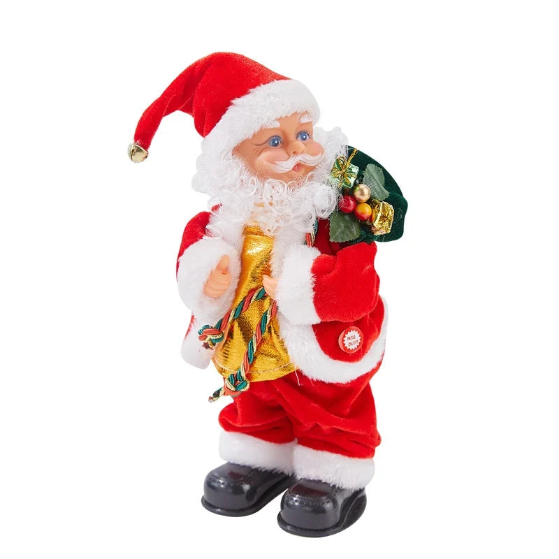 Santa Figure Plush Fabric & Jingle Bells