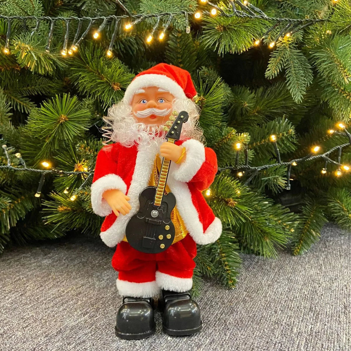 Santa Figure Plush Fabric & Jingle Bells
