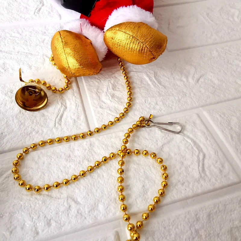 Santa Figure Soft Plush Electric Pearl Necklace