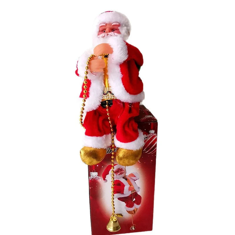 Santa Figure Soft Plush Electric Pearl Necklace
