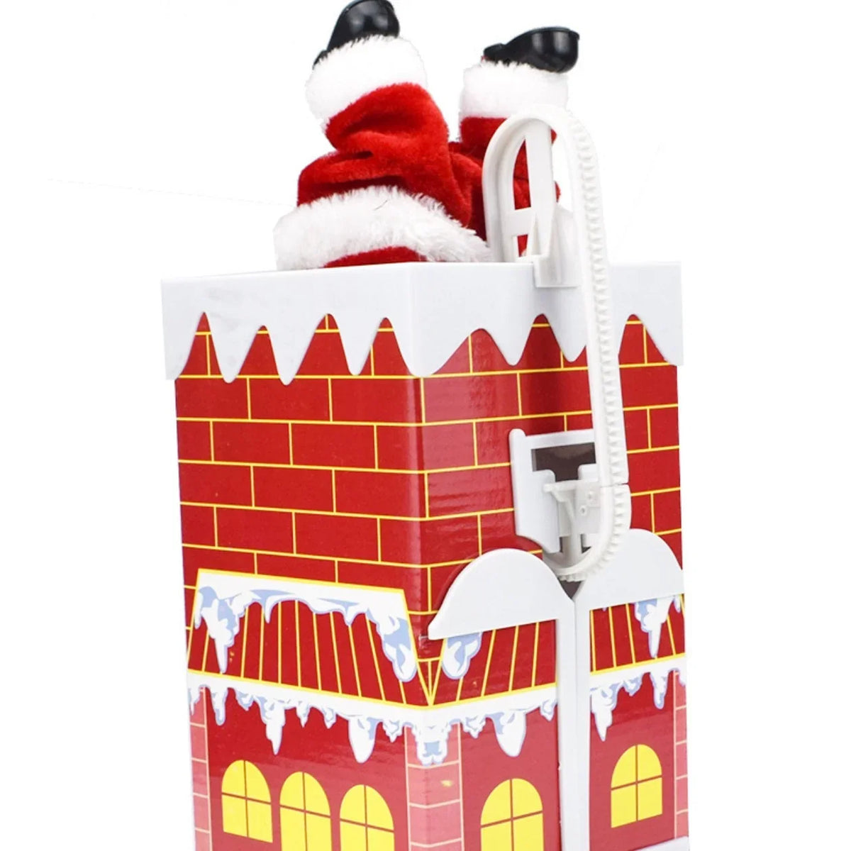 Santa Figurine Climbing Design Sturdy Plastic & Vibrant Detail