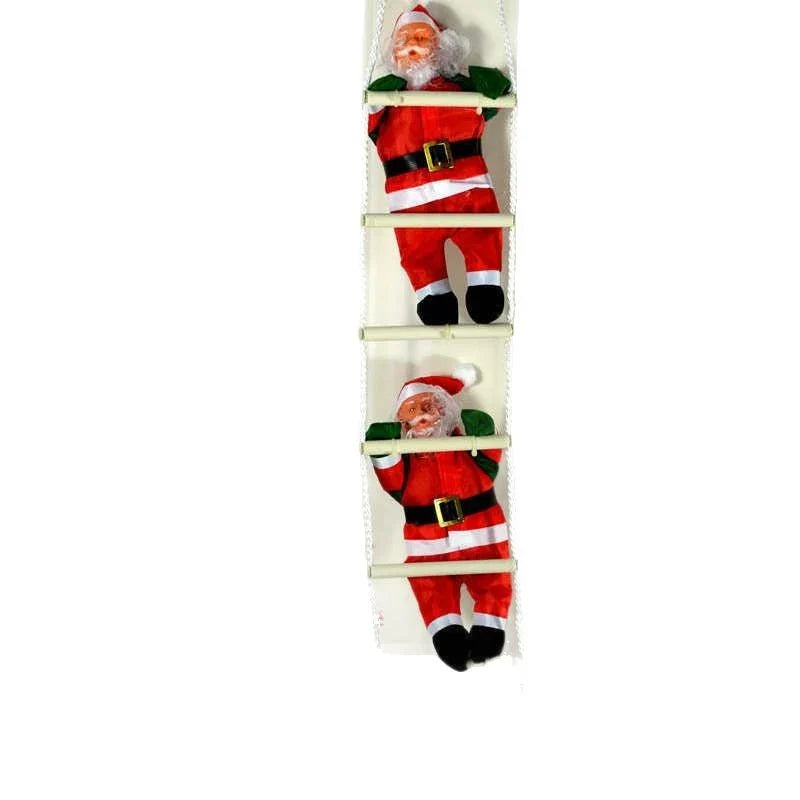 Santa Figurine Climbing Ladder 10 Inch Indoor & Outdoor