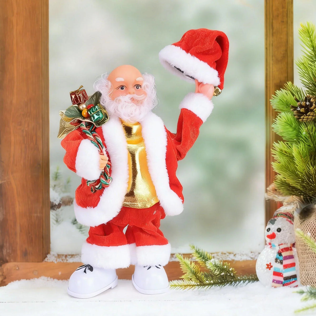 Santa Figurine Detailed Sculpted Design Lollipop Accessory