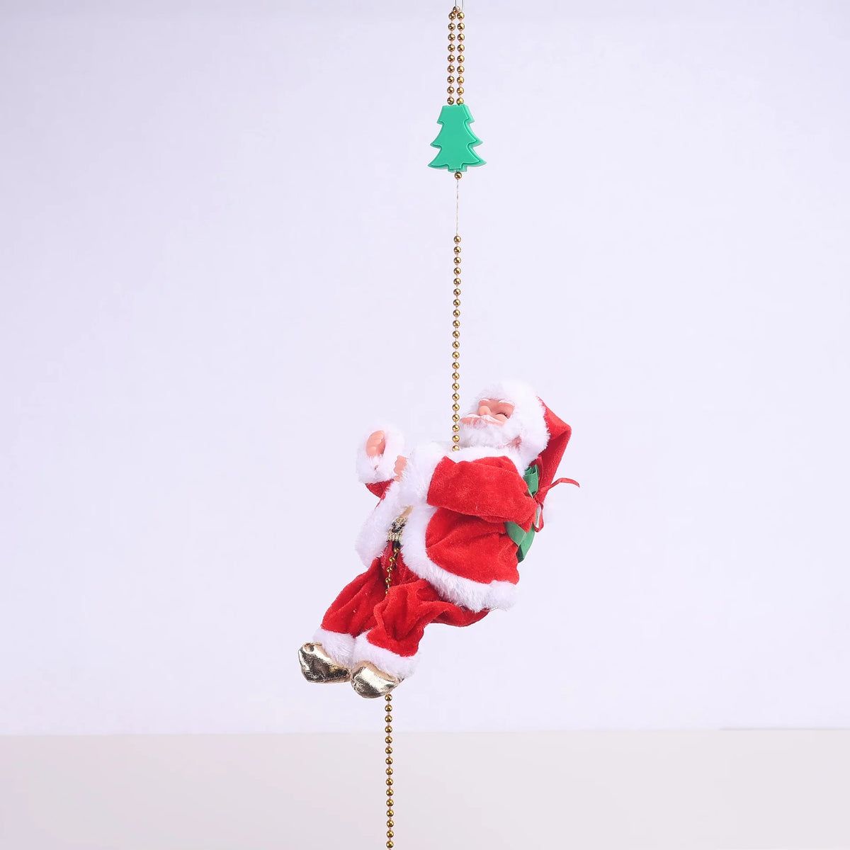 Santa Figurine Fabric With Reflection Ornament