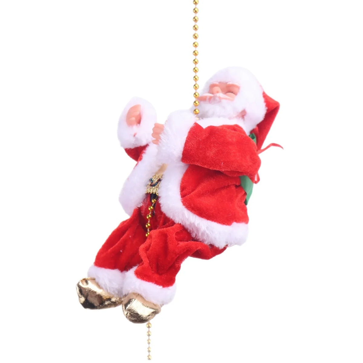 Santa Figurine Fabric With Reflection Ornament