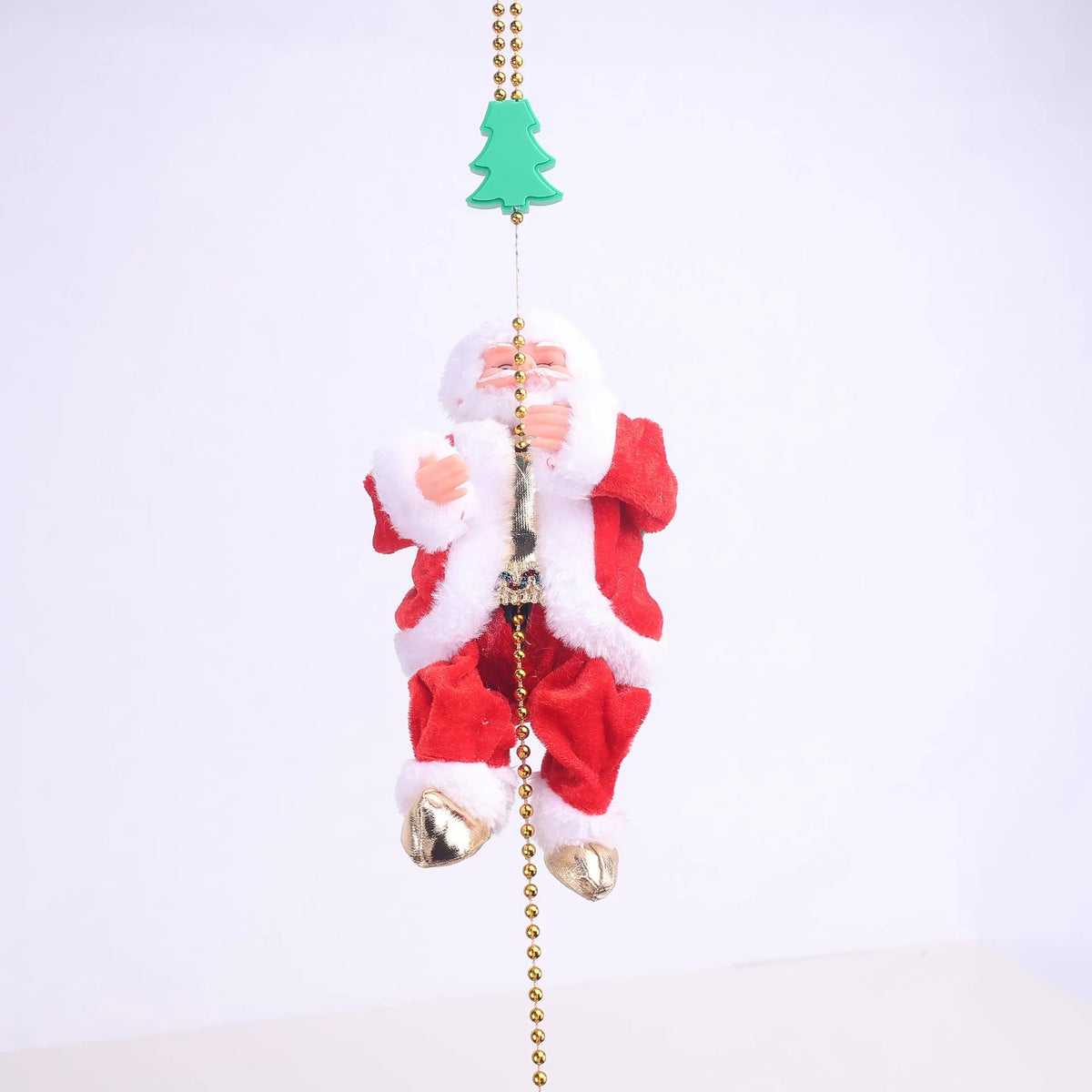 Santa Figurine Fabric With Reflection Ornament