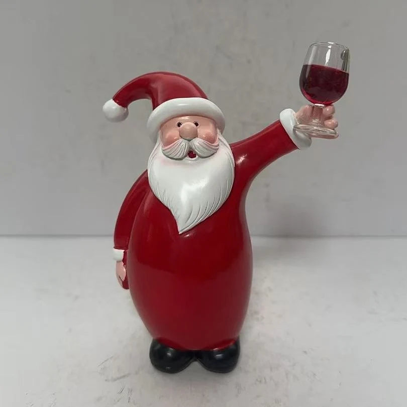 Santa Figurine Hand-Painted Intricate Mantel & Tabletop