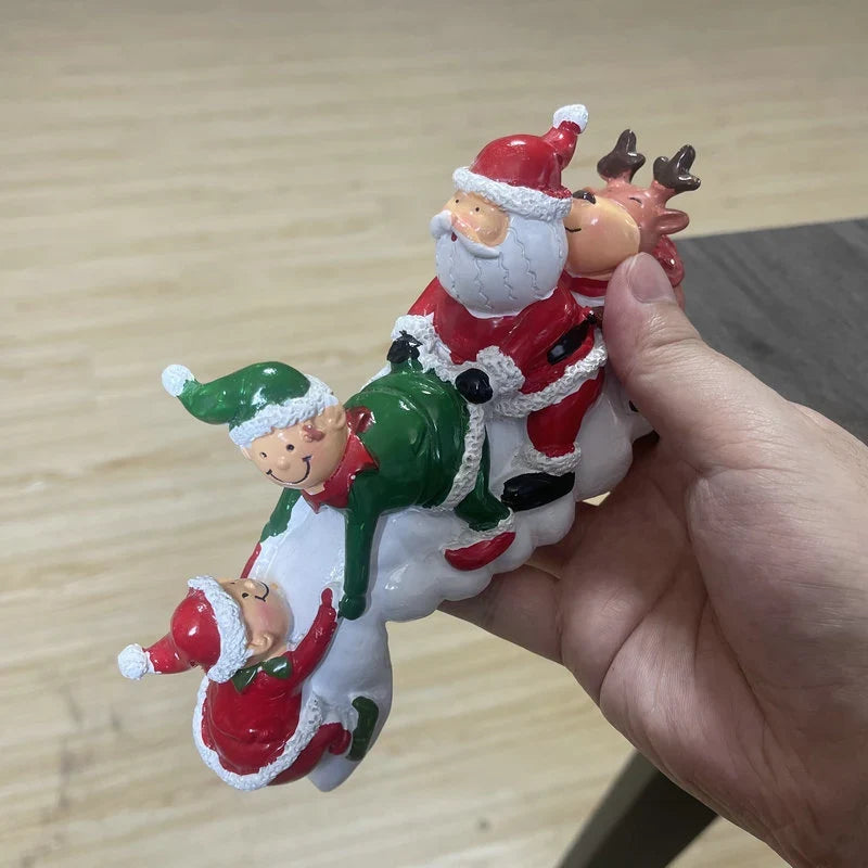 Santa Figurine Handcrafted Ceramic 6.7 Inch