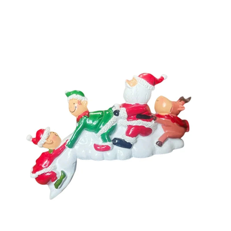 Santa Figurine Handcrafted Ceramic 6.7 Inch